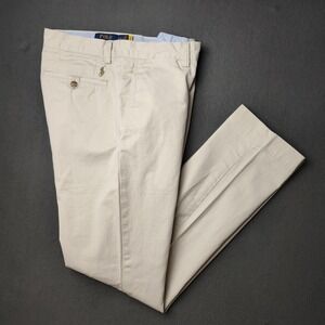Polo Ralph Lauren Pants Mens 32x32 Beige Stretch Slim Fit Chinos Khaki Casual